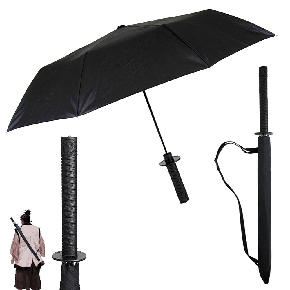 New Black Samurai Ninja Katana Umbrella Samurai Sword Handle Strap