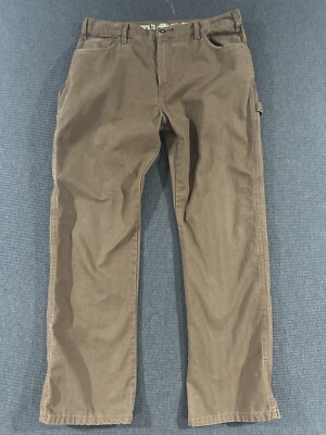 Dickies Relaxed Fit Carpenter Pants 34x32 Brown Distressed