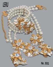 Leru, rare vgt pearl set, necklace, bracelet, earrings