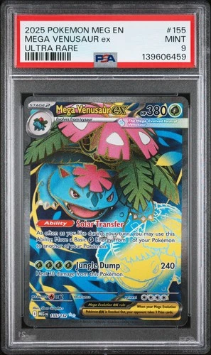 2025 POKEMON MEG EN-MEGA EVOLUTION ULTRA RARE #155 MEGA VENUSAUR EX PSA 9