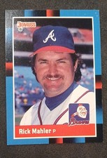 1988 Donruss - Rick Mahler #389 Solid Blue Upper Right Corner