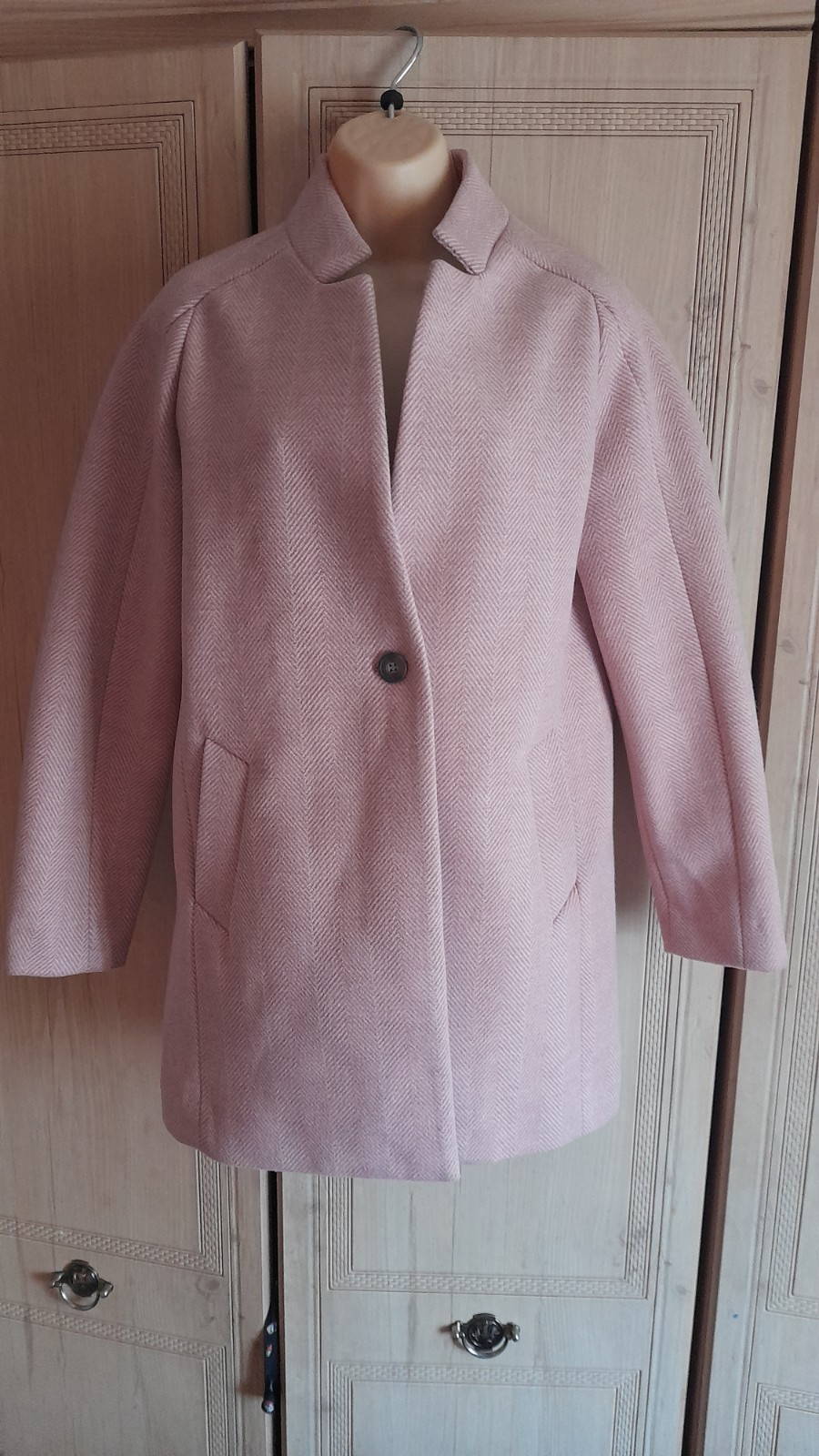 BNWT New JOULES Women's ADDINGTON Pink Herring Coat Jacket UK 8 RRP:£139 image 7