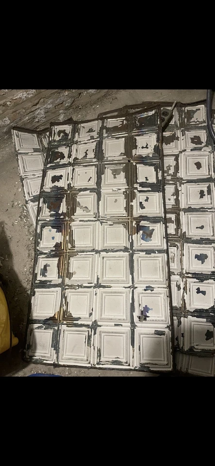 Antique Metal Tin Ceiling Tile 24” X 48 - Image 3 of 4