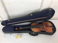 Vintage Violin w/ German Bow  Case - Birdseye Maple Back - Unknown Maker - 4/4