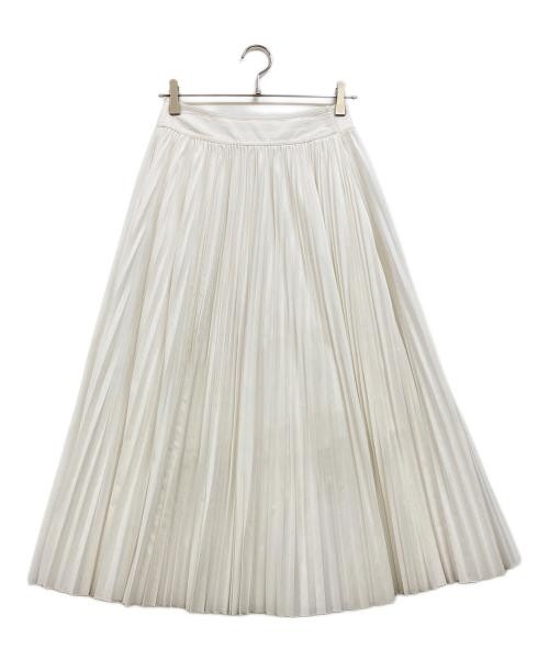 Cotton Pleated Long Skirt for Women in White by Dressterior