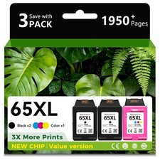 65 XL Ink Cartridges for HP 65XL Ink Deskjet 2600 2652 2636 ENVY 5055 5000 5052