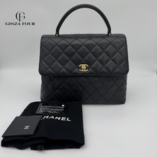 Authentic CHANEL Matelasse Caviarskin Kelly Model Hand Bag A12397 #24071107