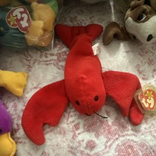 Ty Beanie Babies Pinchers Red Lobster Plush Retired 1993 Ages 3 Years  Up