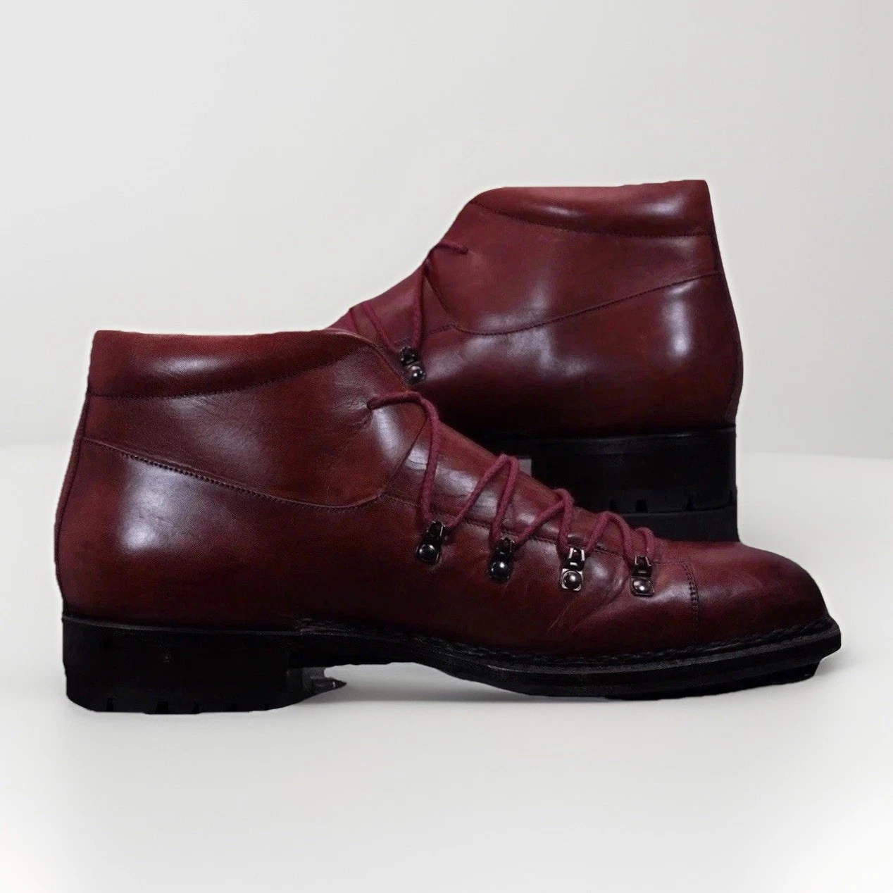 Sutor Mantellassi - Men’s Leather Hiking Boots - Made in Italy Size 10 Burgundy
Opens in a new windo