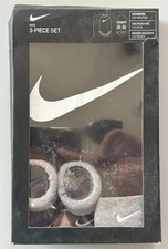 Nike Baby Short Sleeve Bodysuit, Hat, Booties 3 Piece Set Black 0-6 Months