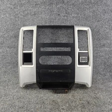 2009-2012 Dodge Ram Center Dash Radio Climate Bezel Vents Silver / Black