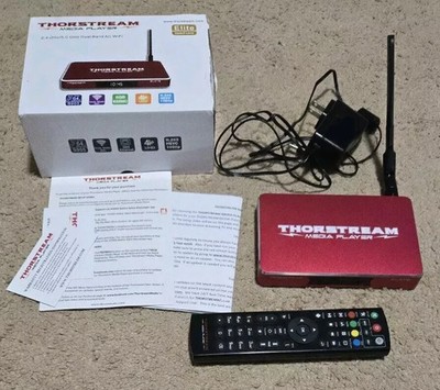 Thorstream Elite Quad Core Wifi 4K UHD Streaming TV Media Box w Remote Control