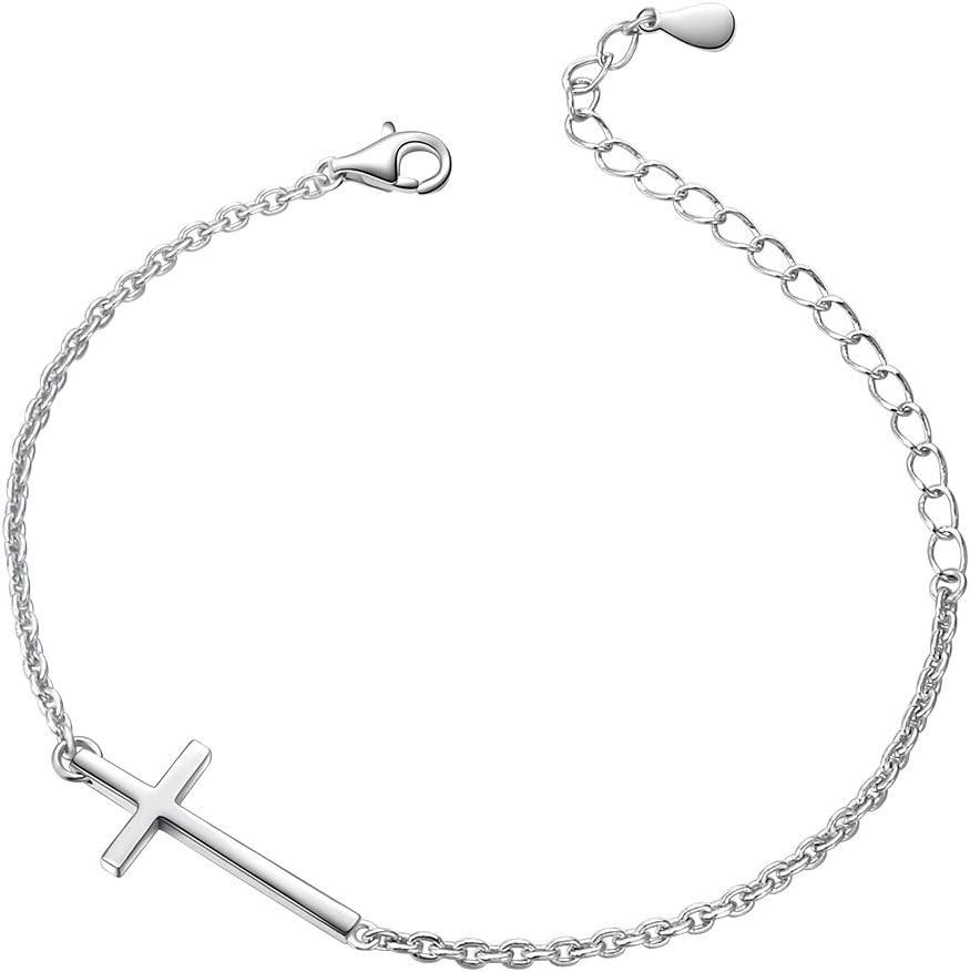 Sterling Silver Adjustable Anklet for Women with Evil Eye Starfish Heart Charms-image