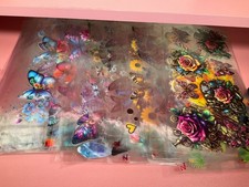 Uv Dtf butterflies/Flowers 40.00 free shipping FAST SHIPPING 