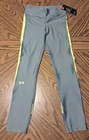 Under Armour Women's Size XS Grey/Lime HeatGear  Compression Crop Leggings New — photo 1