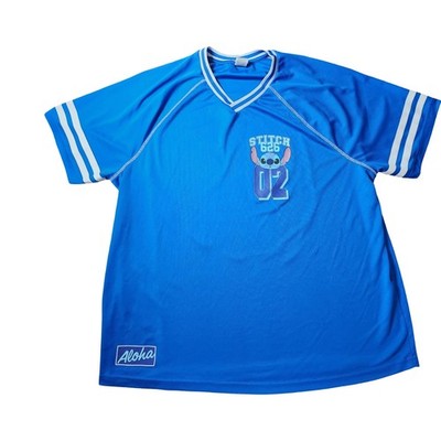 Disney Lilo & Stitch Blue Athletic Jersey Shirt Stitch 626 2XL 2DNY8875