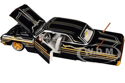 1964 CHEVROLET IMPALA SS LOWRIDER BLACK 1/26 DIECAST MODEL CAR BY