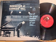 RCA LSC 2605 RUBINSTEIN LIVE AT CARNEGIE HALL 1961 8S 6S SD VG++ TO NM