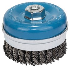 Bosch Professional 100mm Knotted Cup Brush 0.8mm Thickness for Angle Grinders