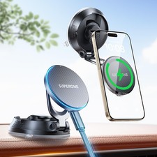 for MagSafe Car Mount Charger, 15W Fast Charging Magnetic Wireless Car Charge...