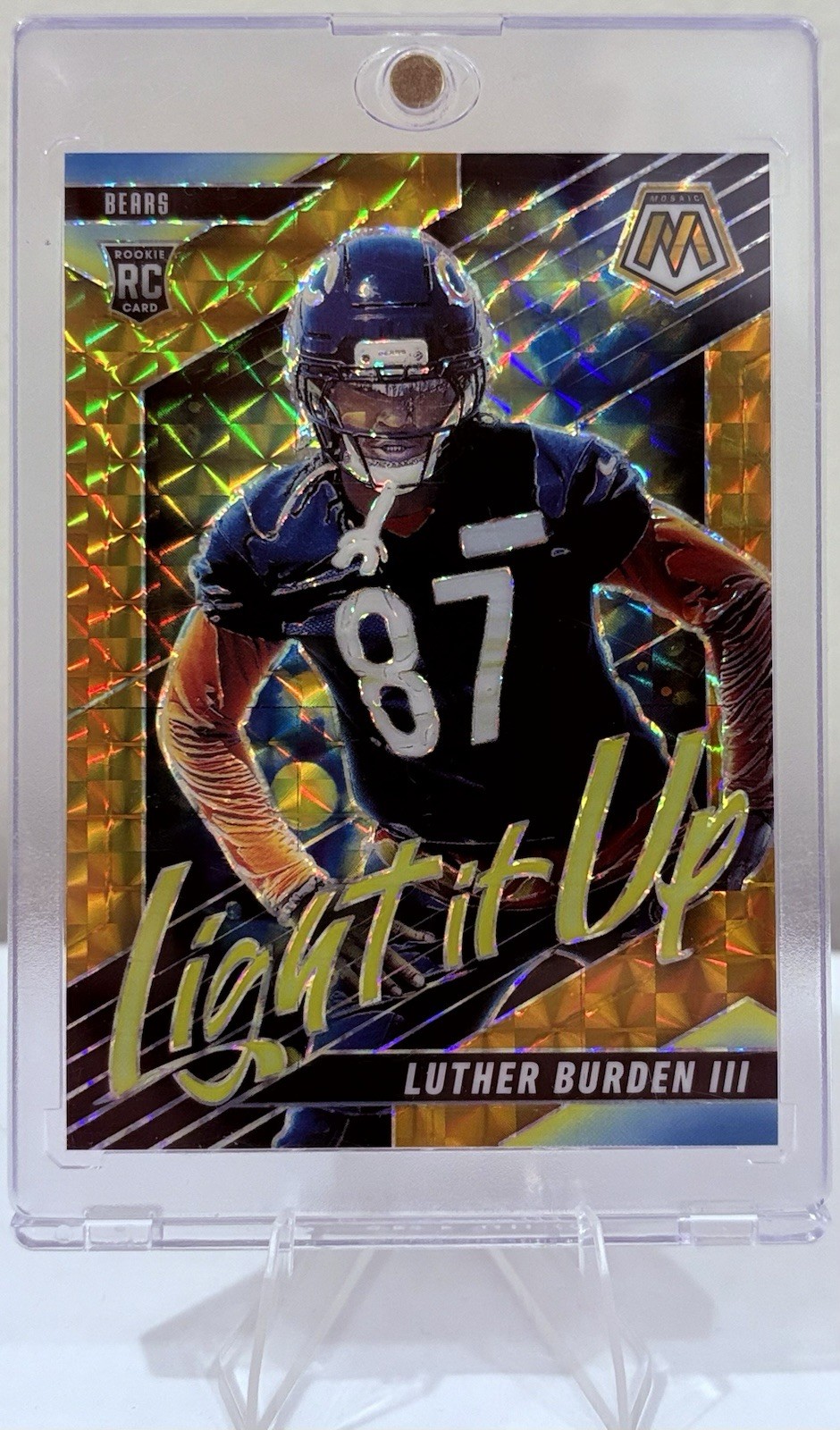 2025 Panini Mosaic #23 Luther Burden III (RC) Light It Up Gold /10