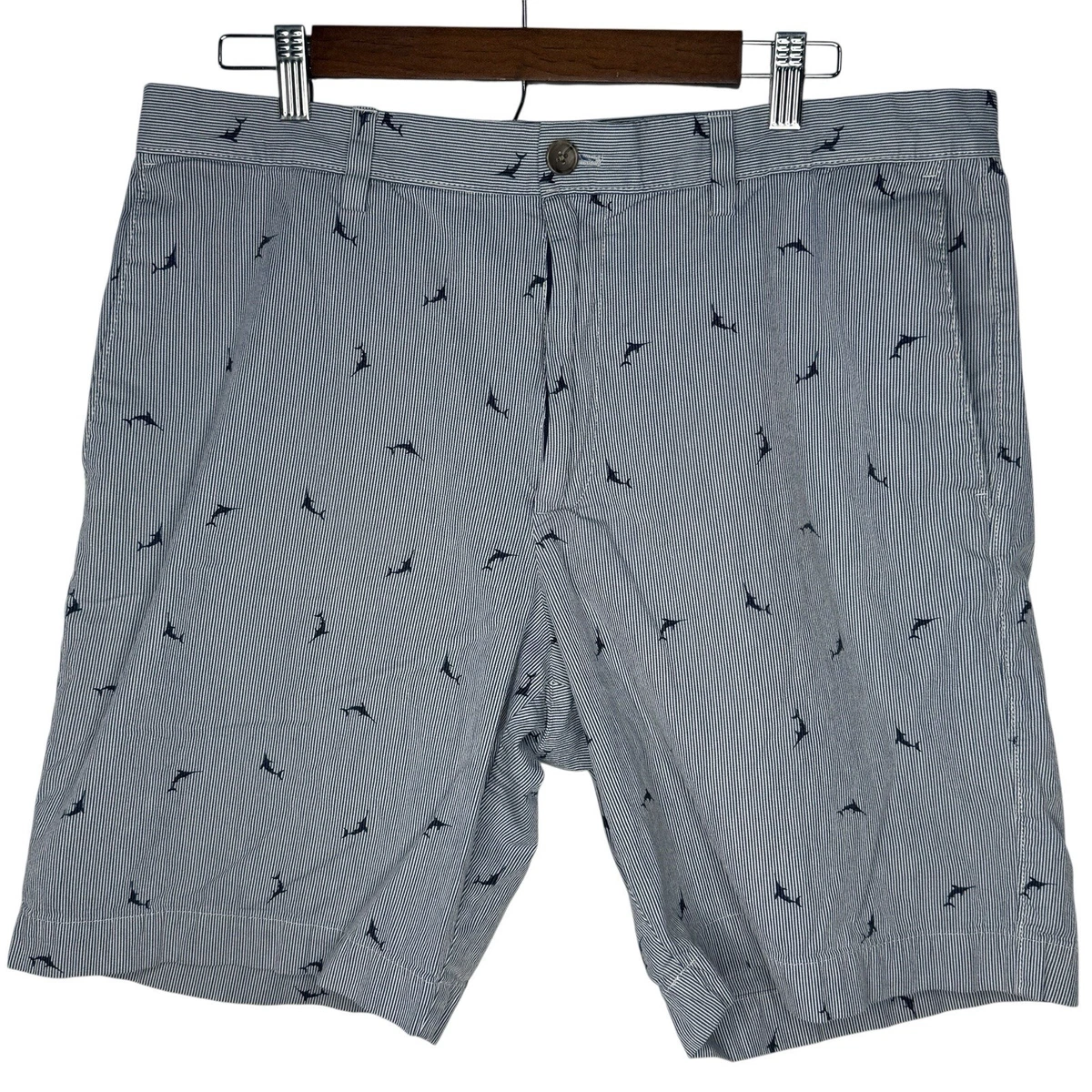 Short Homme Banana Republic Denim – 100% Coton, Gris, Taille 36, Occasion Très Bon état