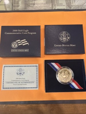 2008-S Bald Eagle Commemorative Half Dollar Proof US Mint 50C