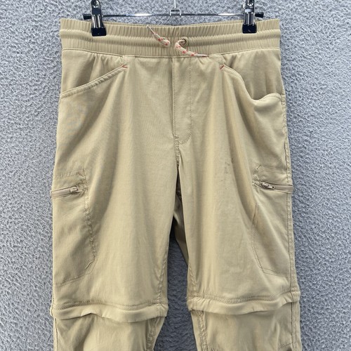 Eddie Bauer Pants Boys Large Beige Convertible Zip Up Nylon Hiking Outdoor Gorp* - Picture 3 of 15