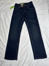 Lee Boys Regular Fit Straight Leg Blue Denim Jeans Size 10 S Adjustable Waist