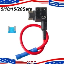 15A Low Profile Mini APS Blade Fuse Holder Car Add a Circuit Fuse Adapter-5-20x