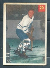 FERNIE FLAMAN, 1954-55 Parkhurst #20, Adv. Back, VG-EX ORIG., Vintage Beauty!