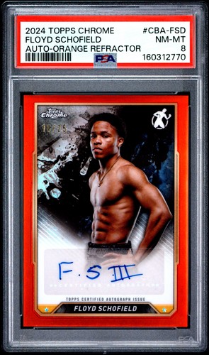 2024 Topps Chrome Boxing Chrome Boxing Auto Floyd Schofield Orange PSA 8 #/25