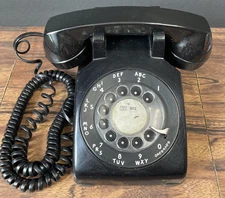 Vintage Western Electric Telephone Model #500DM Bell System Black Rotary