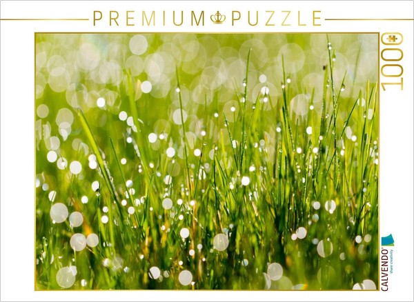 Calvendo Puzzle Meadow With Morning Dew | 1000 Pieces, Finished Size 25.2 × 18.9-image
