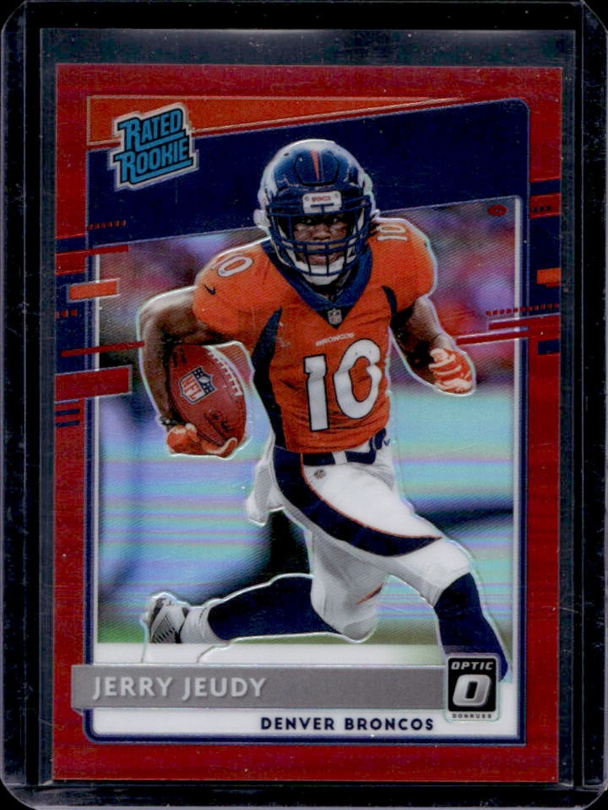 2020 Donruss Optic Jerry Jeudy Red Prizm Rookie RC #69/99 Broncos