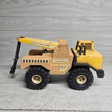 Tonka Mighty Tow Service Turbo-Diesel Vintage Pressed Steel Tow Truck Yellow