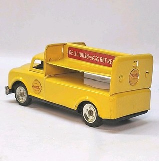 1950's✨️COCA COLA ROUTE DELIVERY TRUCK NICE L👀K LINEMAR TinLithoFriction Japan