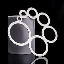 Weewooday Leather Corner Punch Set Round Basic Style, Silver