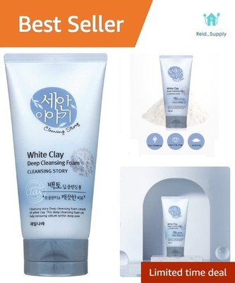 Gentle Deep Cleansing Foam with White Clay - Paraben-Free & Aquatic Scent