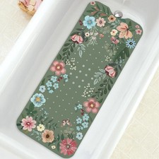 Bathtub Mat Non Slip, Bohemia Extra Long Bath tub Mat Shower Floor Mat with S...