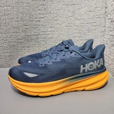 Hoka Clifton 9 GTX Men's Size US 10D Stormy Skies Orange Zest Running Sneakers