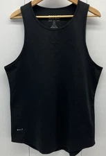 BYLT Drop-Cut Tank Lux Top Men's Large Black Sleeveless Curved Hem Athletic Gym