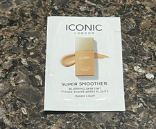Iconic London Super Smoother Blurring Skin Tint WARM LIGHT Sample Brand New