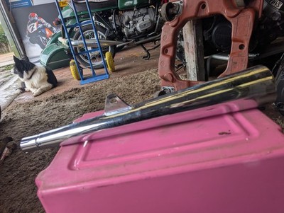 Honda CB125TDC Superdream Aftermarket rechts Auspuff Endtopf C&C