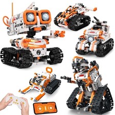 STEM Robotics Kit for Kids Ages 6 , 5-in-1 Remote/APP Control Coding Robot, E...