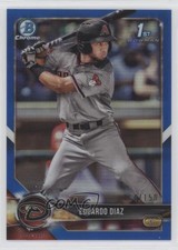 2018 Bowman Chrome Prospects Blue Refractor 114/150 Eduardo Diaz #BCP225 9pd