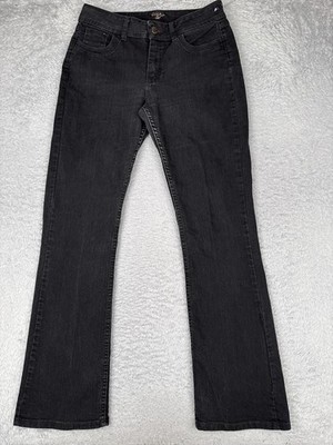 Riders By Lee Bootcut Jeans Womens 12L Charcoal Wash High Rise Stretch 32x34