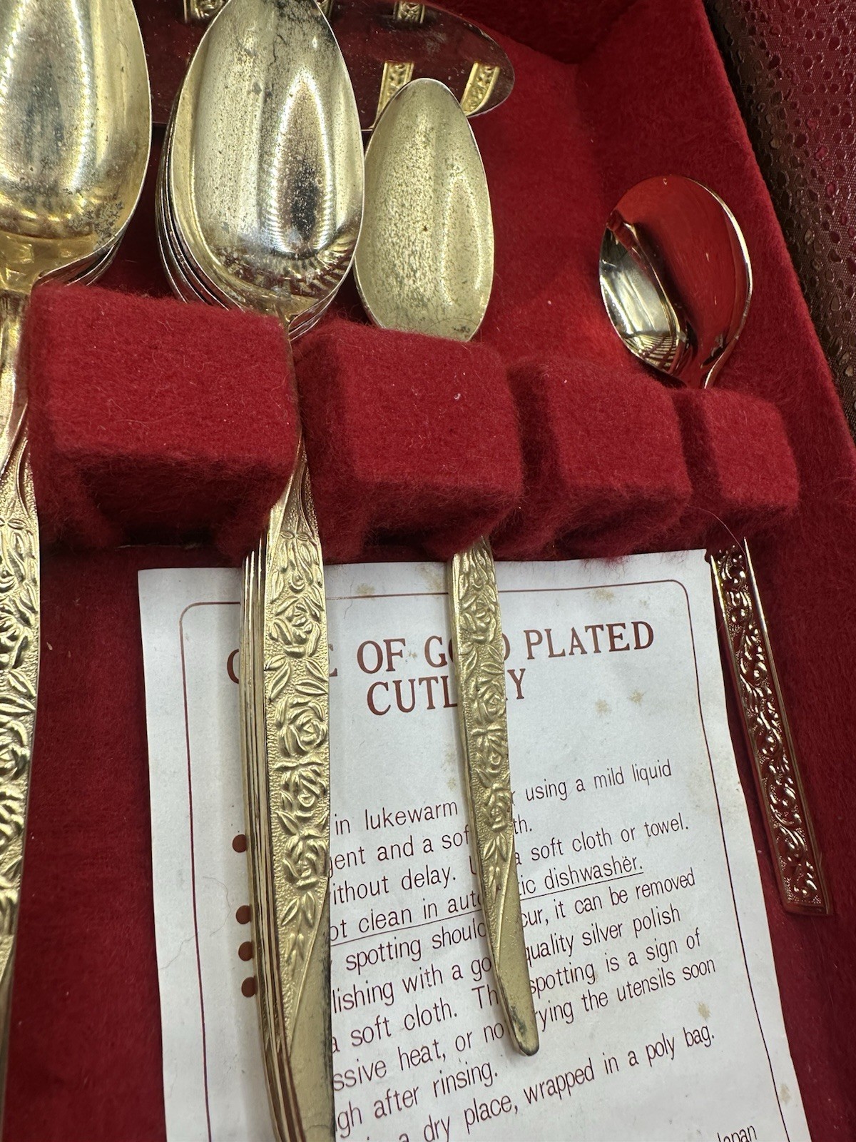 Nasco Caress Stainless Gold Plated Lot Of 37 + 14 Gold Pieces Marked Japan VTG