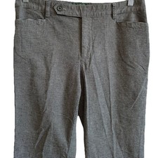 VTG Ralph Lauren Women Pants 10 Houndstooth Plaid Black Gray  Adelle  Work 90s