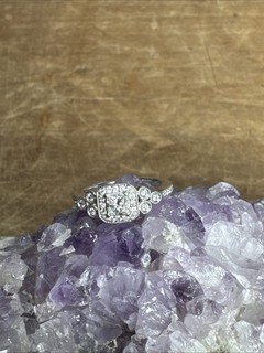 Gabrielle And Co diamond engagement ring and wedding band 14kt. white gold